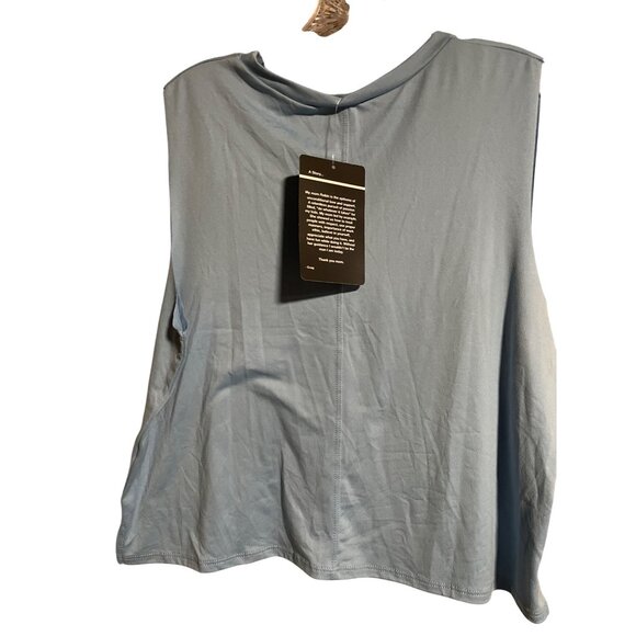 lovers of hYOUmanity Gratitude Muscle Tank Top Womens Large Light Blue Casual - Picture 2 of 7